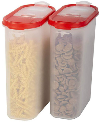 Cutting EDGE Plastic Utility Container  - 2400 ml(Pack of 2, Red, White)