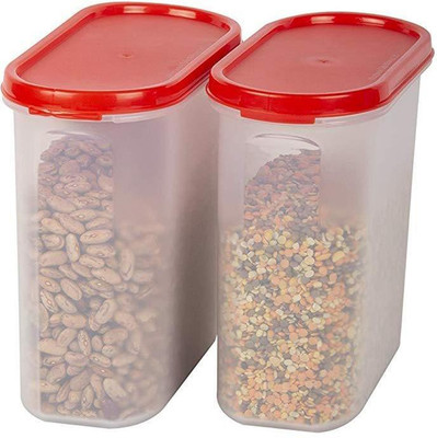 Cutting EDGE Plastic Utility Container  - 1800 ml(Pack of 2, Red)
