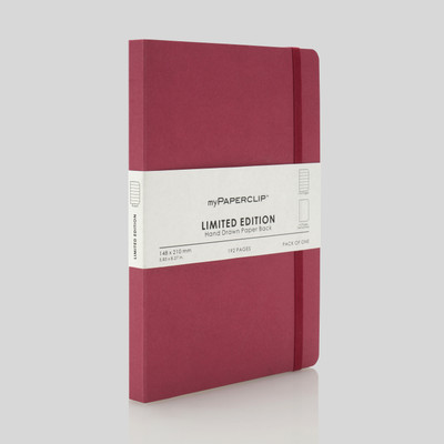 myPAPERCLIP Limited edition A5 A5 Notebook Ruled 192 Pages(Raspberry)