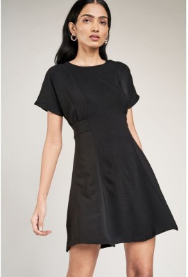 AND Women Fit and Flare Black Dress