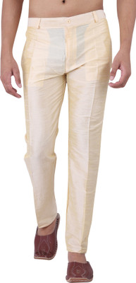 JEXI Regular Fit Men Gold Trousers