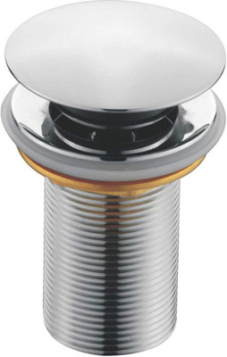 InArt Chrome Finish Pop-up Brass Basin Drainer/Waste Coupling/Waste Kit for Bathroom Wash Basin/Vessel Sink 5 Inch Brass Full Threaded Pop Up Waste Coupling 32 MM Flush Valve Faucet(Vessel Installation Type)