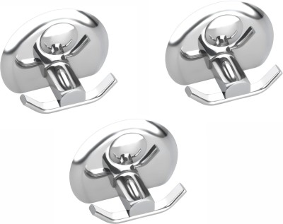 Easyhome Furnish Set of 3 pieces Stainless Steel Robe Hook cloth hanger bathroom hook -Centro Series Hook 2(Pack of 3)