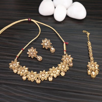 Bhagya Lakshmi Alloy Gold-plated Gold Jewellery Set(Pack of 1)