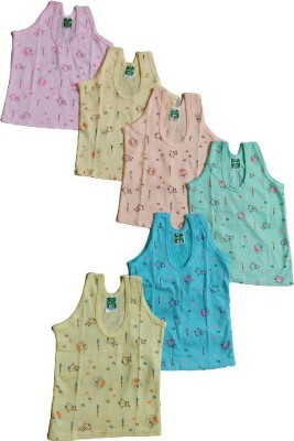 PK Collection Vest For Boys & Girls Organic Cotton Blend(Multicolor, Pack of 6)