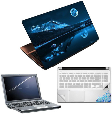 FineArts Great Design 4 in 1 Laptop Skin Pack with Screen Guard, Key Protector and Palmrest Skin Combo Set(Multicolor)