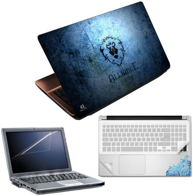 FineArts Alliance 4 in 1 Laptop Skin Pack with Screen Guard, Key Protector and Palmrest Skin Combo Set(Multicolor)