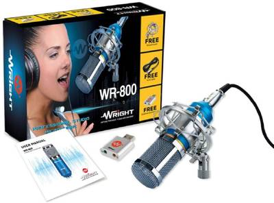 wright WR 800 Professional Studio Condenser Microphone for singing and Voice Recording Microphone