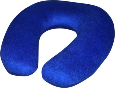GORDON U-Shaped Neck Pillow Outer Casing Soft Velvet Fabric Poly Fiber Filling Cushion Neck Travel Pillow for Traveling In Car, Train, Flight, Bus-Blue Neck Pillow(Blue)