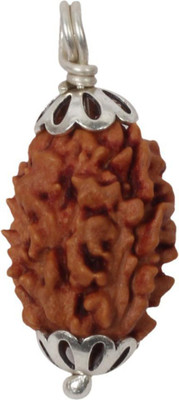 3SIX5 3 Mukhi / Three Face Lab Certified Rudraksha Pendant Silver Wood Pendant