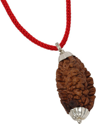 3SIX5 2 Mukhi Rudraksha 2 Face Rudraksh Original Certified With Lab Wood Pendant