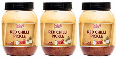 Delight Foods Andhra Guntur Red Chilli Pickle Red Chilli Pickle(3 x 250 g)