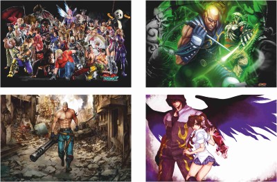 Tekken Combo Poster Set of 4 Posters With Gloss Lamination M20 Paper Print(12 inch X 18 inch, Rolled)