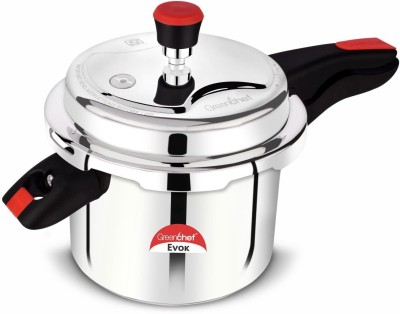 Greenchef Evok Plus 5 Liter Induction Based Aluminium Greenchef Appliances Limited Pressure cooker 5 L Outer Lid Induction Bottom Pressure Cooker(Aluminium)