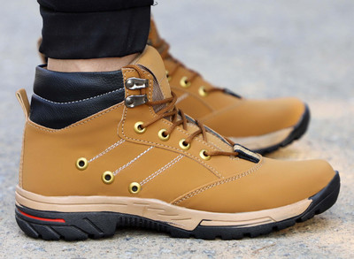 aadi Synthetic |Lightweight|Comfort|Summer|Trendy|Walking|Outdoor|Daily Use Boots For Men(Beige)