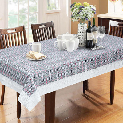 Flipkart SmartBuy Printed 6 Seater Table Cover(Grey, PVC)