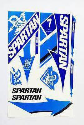 Kyrios Sparatn MS Dhoni Sticker Self Adhesive Blue Color Cricket Bat Sticker Bat Sticker