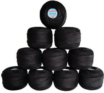 GOPAL BLACK Thread(100 m Pack of10)