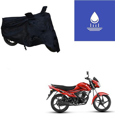Feel heaven Two Wheeler Cover for Suzuki(Hayate, Black)