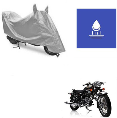Atulit enterprises Two Wheeler Cover for Royal Enfield(Electra Delux, Silver)
