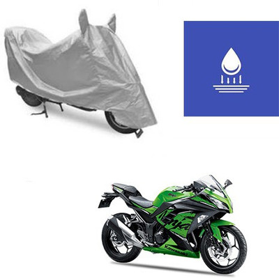 Atulit enterprises Two Wheeler Cover for Kawasaki(Ninja 300, Silver)