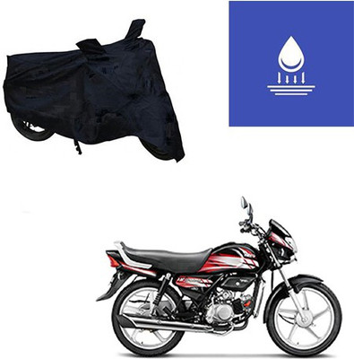Feel heaven Two Wheeler Cover for Hero(HF Deluxe, Black)