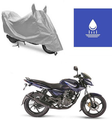 Atulit enterprises Two Wheeler Cover for Bajaj(Pulsar 135 LS DTS-i, Silver)