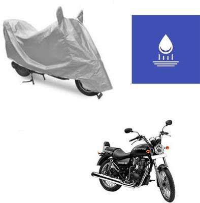 Atulit enterprises Two Wheeler Cover for Royal Enfield(Thunderbird 350, Silver)