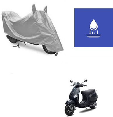 Atulit enterprises Two Wheeler Cover for Piaggio(Vespa LX, Silver)