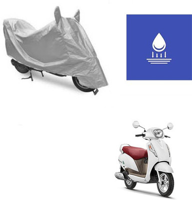 Atulit enterprises Two Wheeler Cover for Suzuki(Access, Silver)