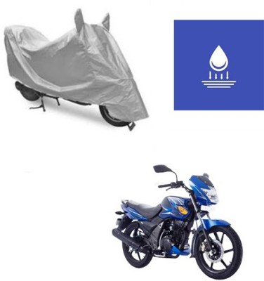 Atulit enterprises Two Wheeler Cover for TVS(Flame SR125, Silver)