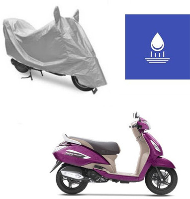 Atulit enterprises Two Wheeler Cover for TVS(Jupiter, Silver)