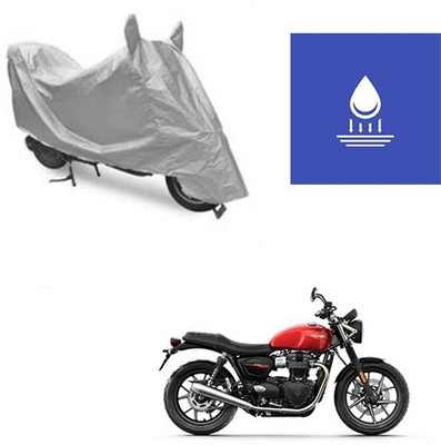 Atulit enterprises Two Wheeler Cover for Triumph(Twin spark, Silver)