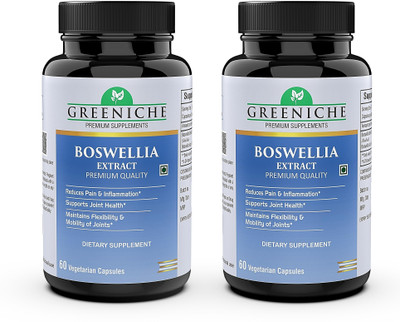 Greeniche Boswellia Serrata Extract 500mg for Healthy Joints – 60 Veg Capsules (PACK OF 2)(2 x 60 No)
