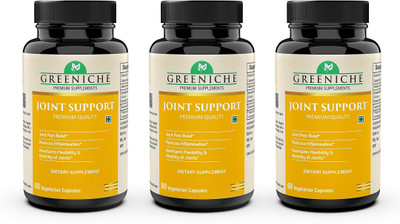 Greeniche Plant Based Natural Joint Support for Pain Relief & Joint Health- 60 C (PACK OF 3)(3 x 60 No)