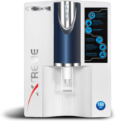 Aqua Active Misty RO+UV+CU 10 L RO + UV Water Purifier(Black Grey)
