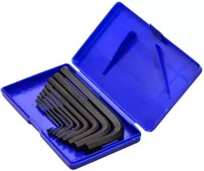 Balaji 9 Pieces Hex Wrench L Shape Repair Tool Allen Key Set