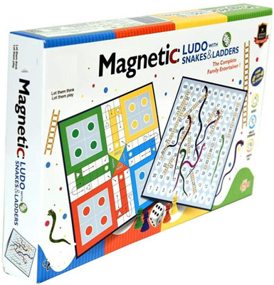 ARNIYAVALA Premium Quality Magnetic Snakes and LADDERS with Ludo for Kids and Family Fun Party & Fun Board Game