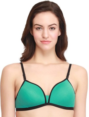 LovinoForm Women T-Shirt Lightly Padded Bra(Green)