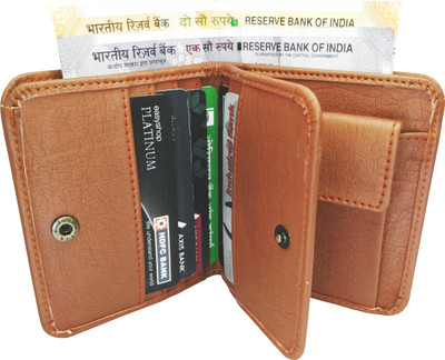 DENNY BLACQ Men Tan Artificial Leather Wallet(7 Card Slots)