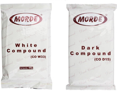 Morde White and Dark Chocolate Compound, 400gm - Combo Pack of 2 Bars(2 x 200 g)