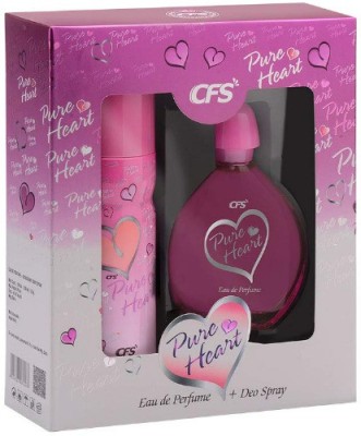 CFS PURE HEART PINK 100ML PERFUME WITH 200ML PURE HEART PINK DEODORANT | LONG LASTING BEST PERFUME & DEODORANT(2 Items in the set)