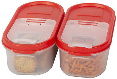 Cutting EDGE Plastic Utility Container  - 525 ml(Pack of 2, Red)