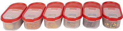 Cutting EDGE Plastic Utility Container  - 525 ml(Pack of 6, Red)