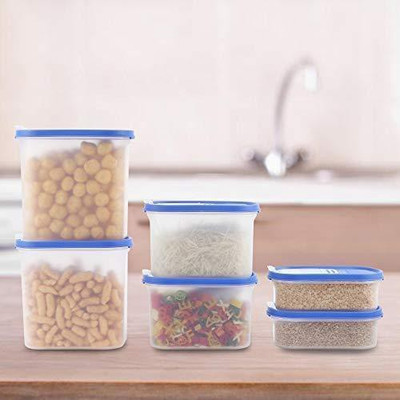 Cutting EDGE Plastic Utility Container  - 525 ml, 1200 ml, 1800 ml(Pack of 6, Blue)