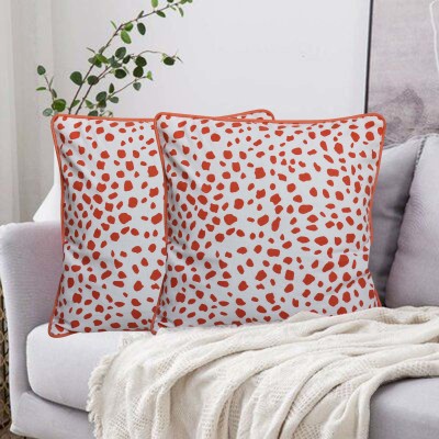 Dekor World Cotton Cushions & Pillows Cover(Pack of 2, 50 cm*50 cm, Peach)