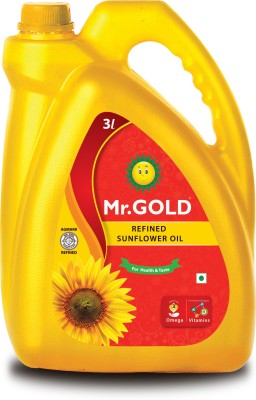 Mr. Gold Refined Sunflower Oil Can,3L Sunflower Oil Can(3 L)