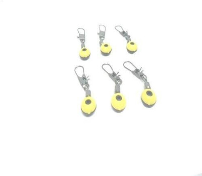 JUST ONE CLICK yell/ swivel Cast Fishing, Fly Fishing Mini Snap Swivel(Line Clip Included, Set of  6)