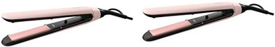 PHILIPS Bhs378/10 pack of 2 Hair Straightener(Pink)