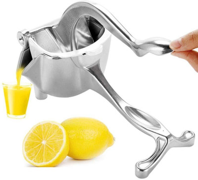 Amozkart Aluminium Fruit Juice Squeezer Citrus Press Heavy Duty Hand Press Manual Fruit Juicer Hand Juicer(Silver)